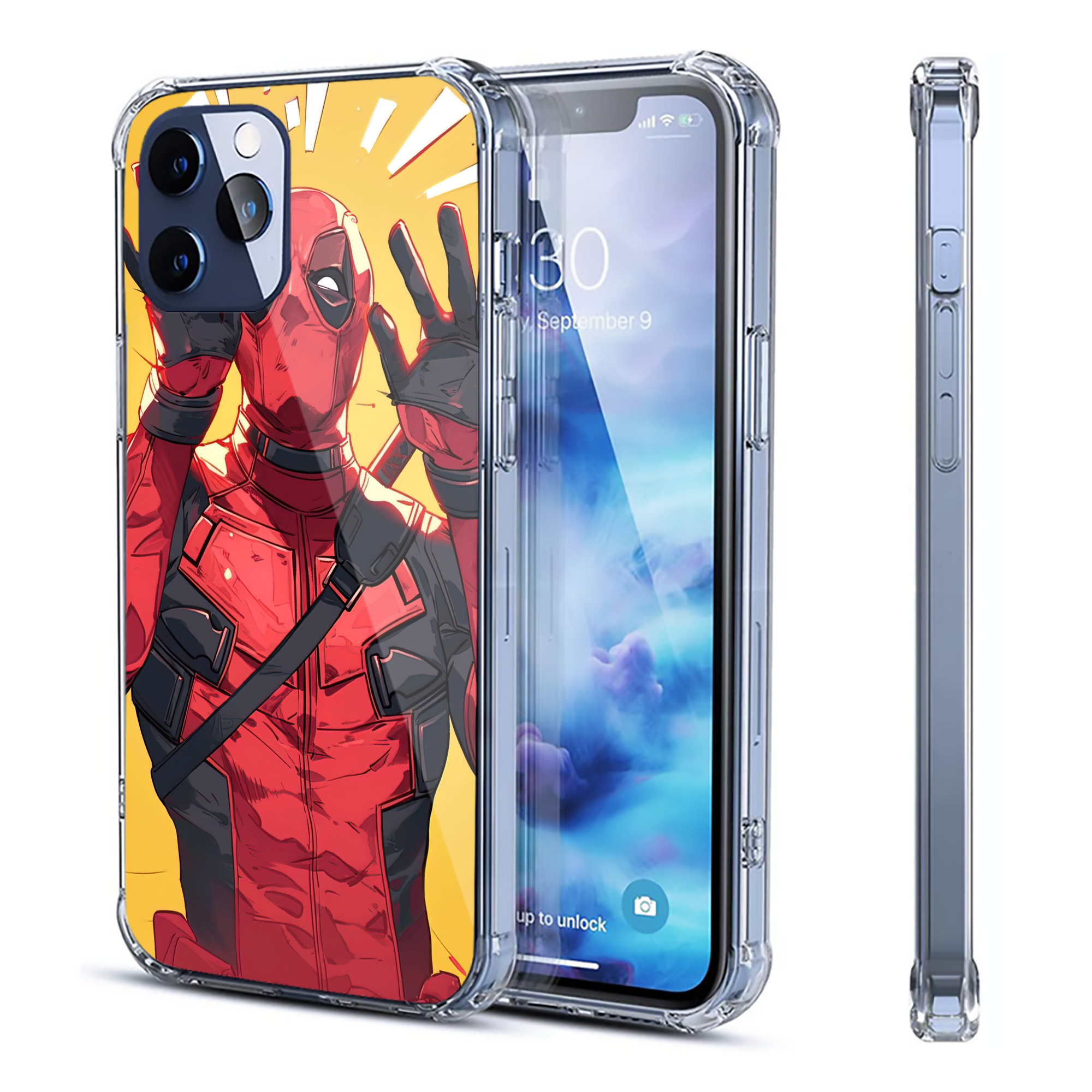 （画像用） Deadpool デッドプール 【iPhone 12シリーズ対応】透明スマホケース（クリアソフトケース）